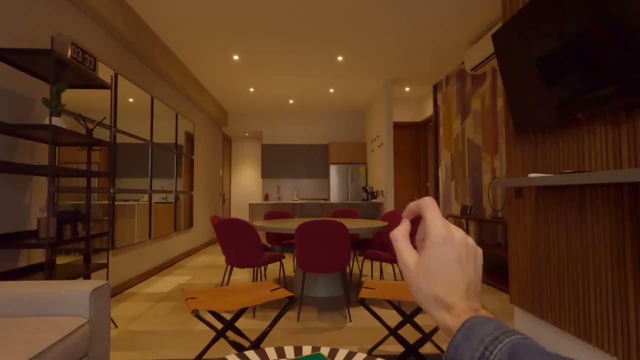 Warm dining and living room